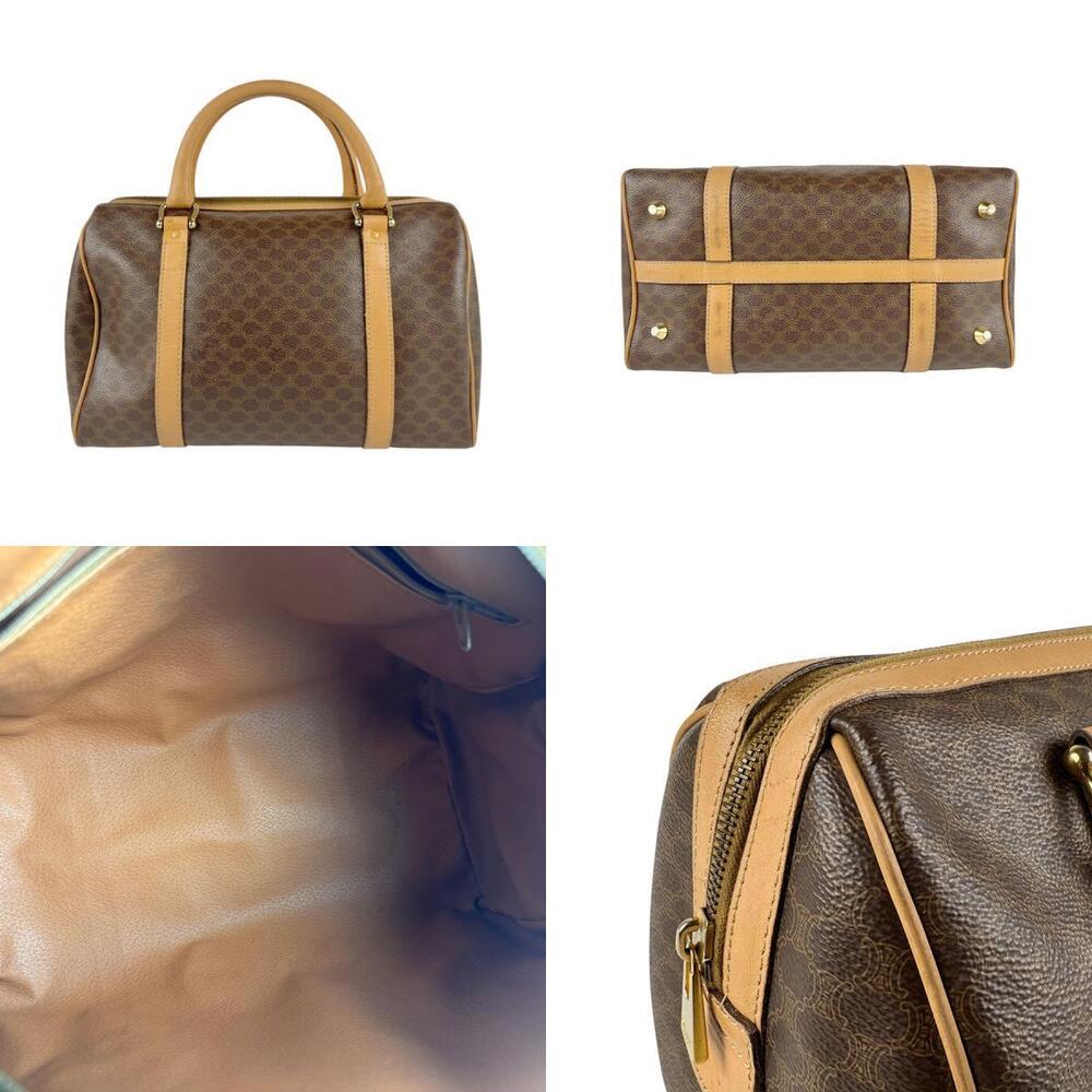 Celine Macadam Leather Handbag Brown Gold - Picture 3 of 4